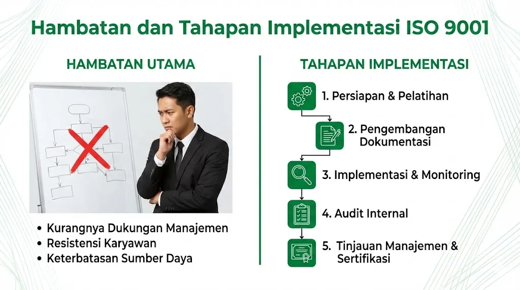 Hambatan dan Tahapan Implementasi ISO 9001