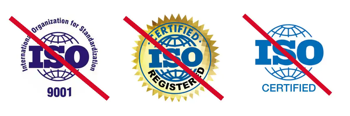 jangan pakai logo modifikasi ISO